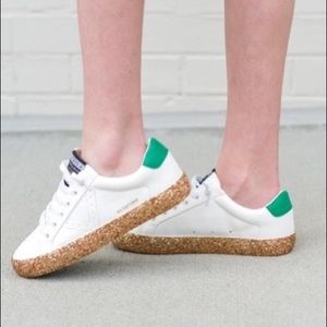 Vintage Havana Green and Gold Glitter Sneakers